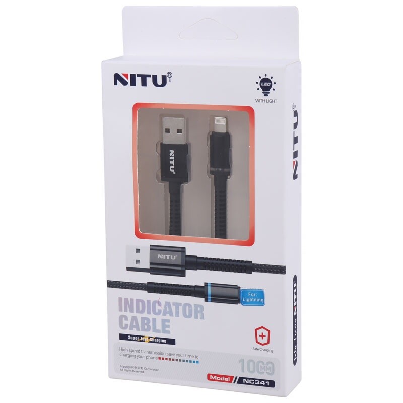 کابل آیفونی فست شارژ Nitu NC341 1m