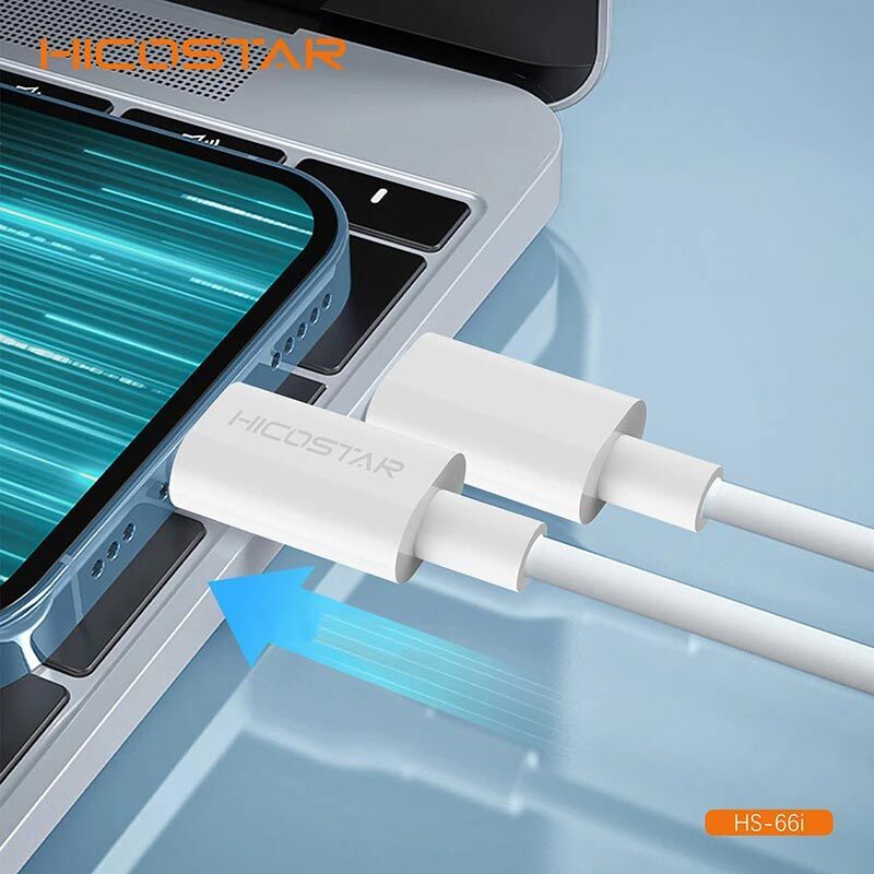 کابل تبدیل فست شارژ Hicostar HS-66i Type-C To Lightning PD 20W 1m