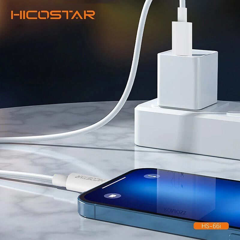 کابل تبدیل فست شارژ Hicostar HS-66i Type-C To Lightning PD 20W 1m
