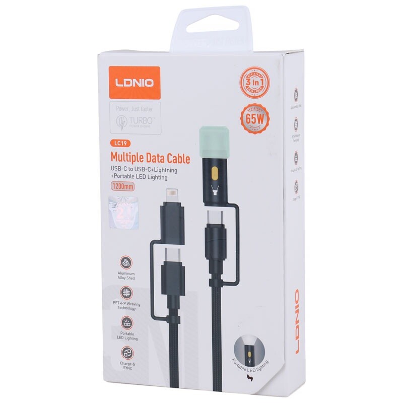 کابل تبدیل فست شارژ Ldnio LC19 65W 1.2m