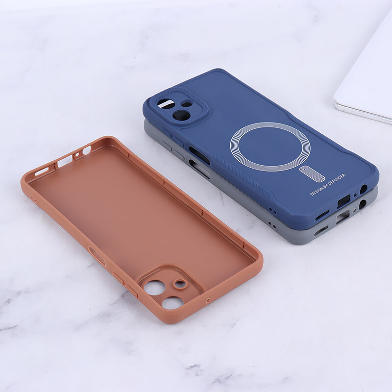 قاب ژله ای Design By Defender سامسونگ Galaxy A06 طرح مگ سیف محافظ لنزدار