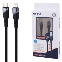کابل تبدیل فست شارژ Nitu NC340 Type-C To Lightning 1m