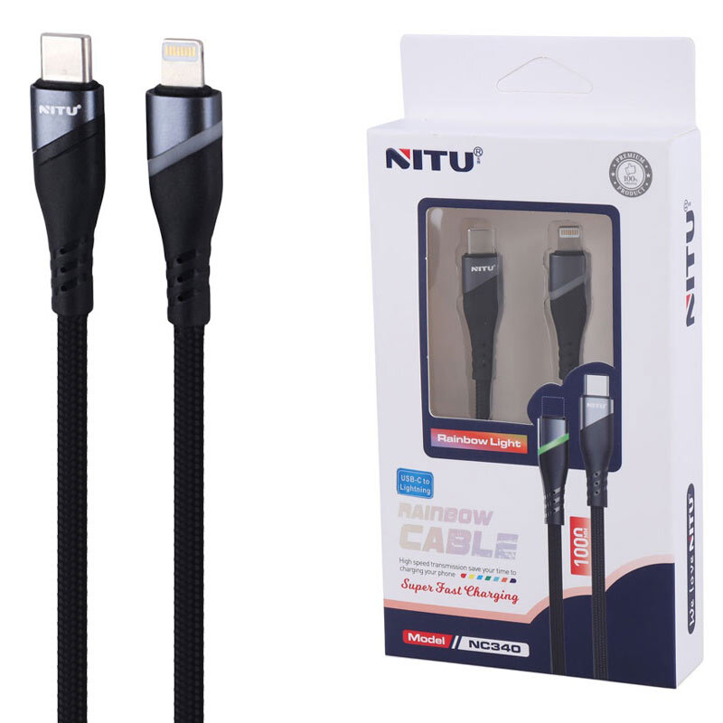 کابل تبدیل فست شارژ Nitu NC340 Type-C To Lightning 1m