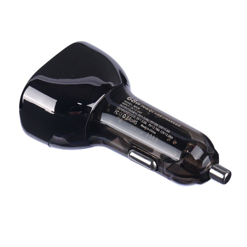 شارژر فندکی فست شارژ Nitu NDC38 3A QC3.0 PD 25W + کابل تبدیل آیفونی