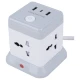 چند راهی 4 خانه هایکو استار HS-PS321 با کابل 2 متری + شارژر USB و Type-C