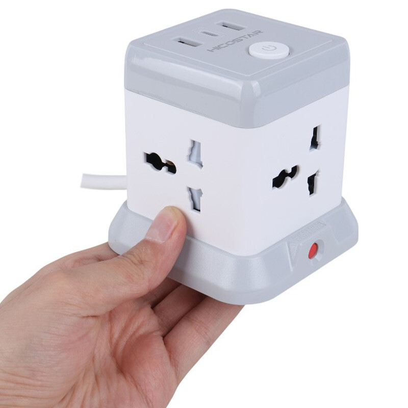 چند راهی 4 خانه هایکو استار HS-PS321 با کابل 2 متری + شارژر USB و Type-C