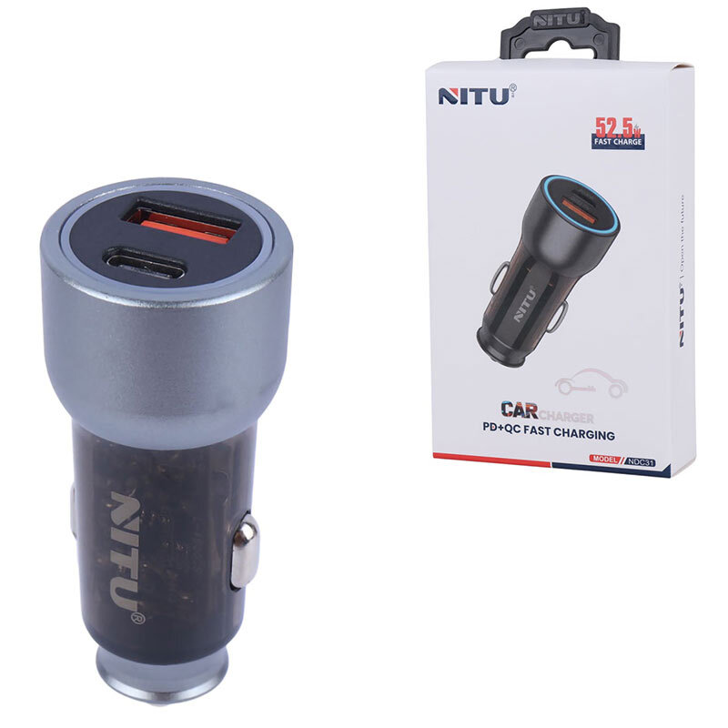شارژر فندکی فست شارژ Nitu NDC31 3A QC PD 30W