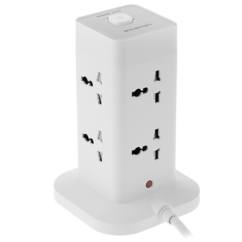 چند راهی 8 خانه برق هایکو استار HS-PS322 با کابل 2 متری + شارژر USB و Type-C