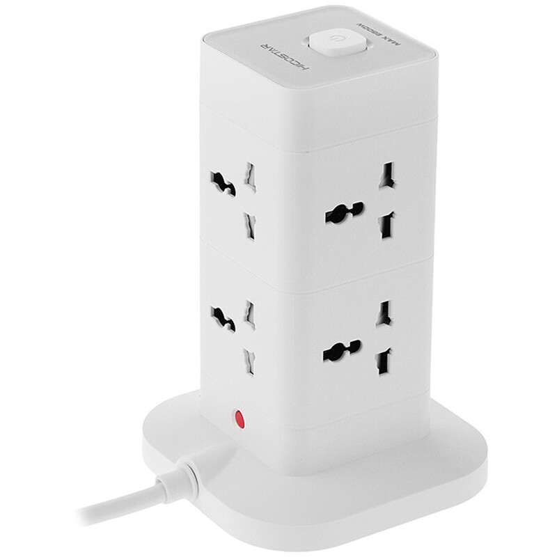 چند راهی 8 خانه برق هایکو استار HS-PS322 با کابل 2 متری + شارژر USB و Type-C