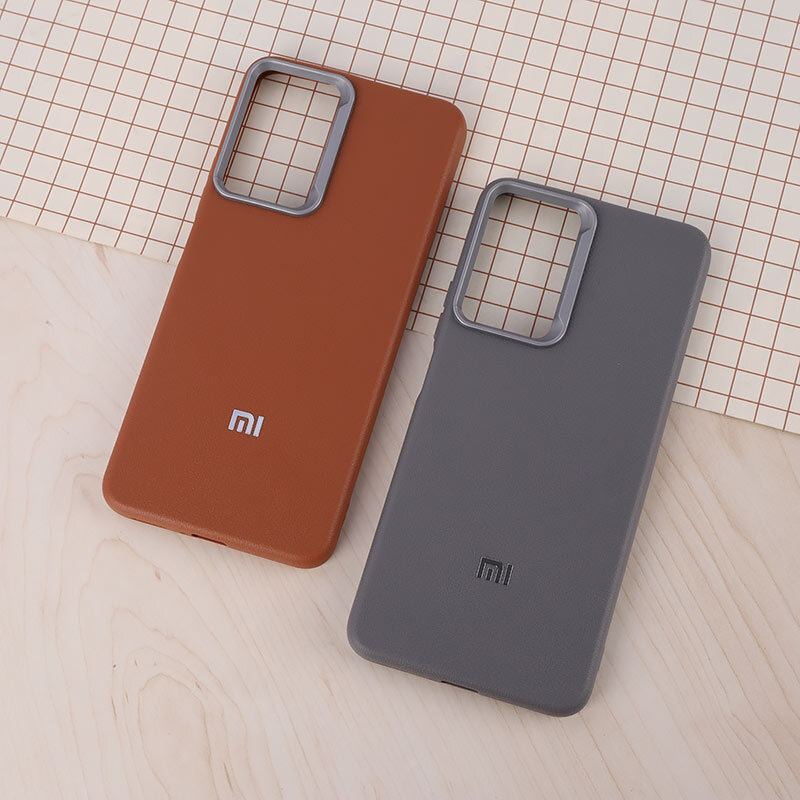 قاب چرمی ژله ای Leather شیائومی Redmi Note 12 Pro 4G لوگو متال