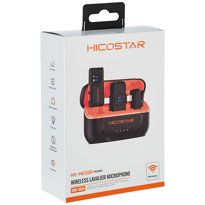 میکروفون یقه ای بی سیم Hicostar HS-MC520 Type-C / Lightning