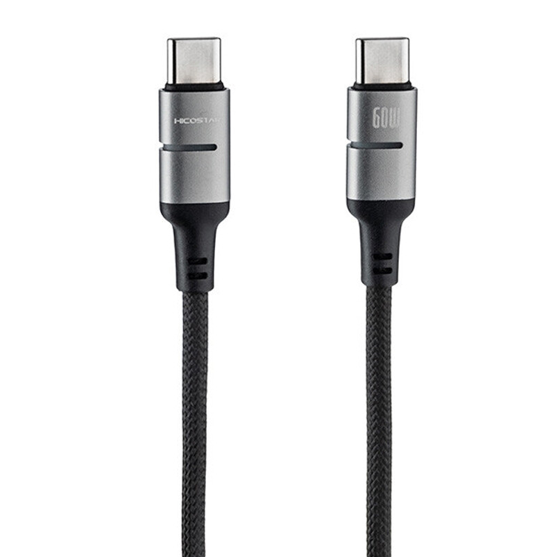 کابل تبدیل فست شارژ Hicostar HS-107C-C Type-C to Type-C 60W 1m