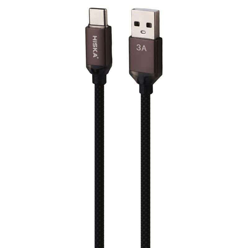 کابل تایپ سی فست شارژ Hiska LX-801AC 3A QC3.0 PD 1m