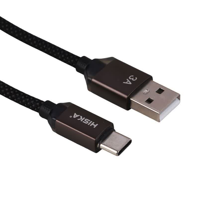 کابل تایپ سی فست شارژ Hiska LX-801AC 3A QC3.0 PD 1m
