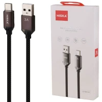 کابل تایپ سی فست شارژ Hiska LX-801AC 3A QC3.0 PD 1m