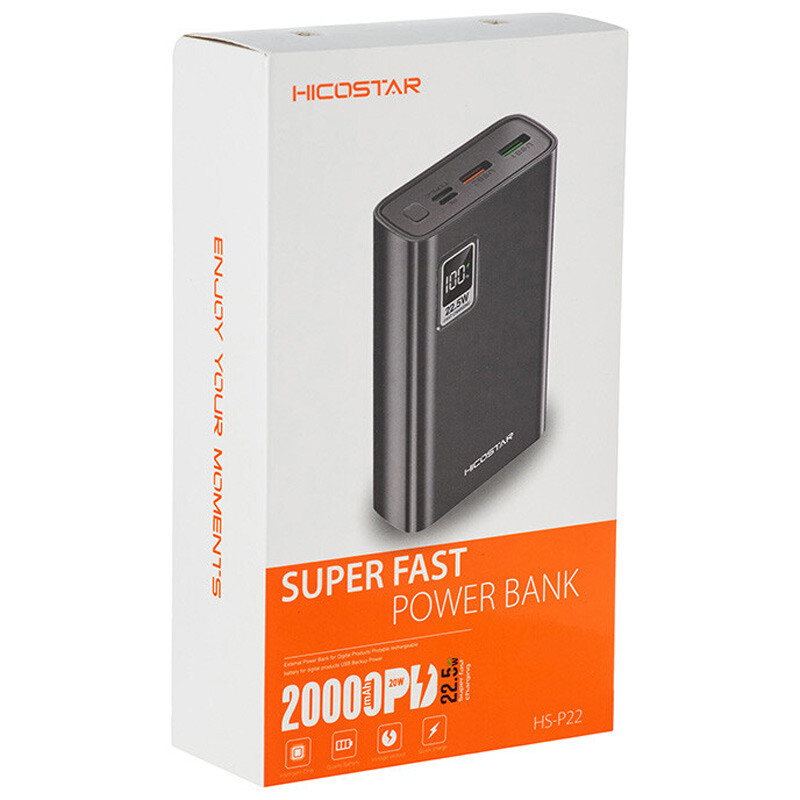 پاور بانک فست شارژ هایکو استار HS-P22 PD 22.5W ظرفیت 20000 میلی آمپر ساعت