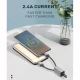 کابل کوتاه میکرو یو اس بی فست شارژ 2.4 آمپر الدینیو LC98 طول 25 سانتی متر