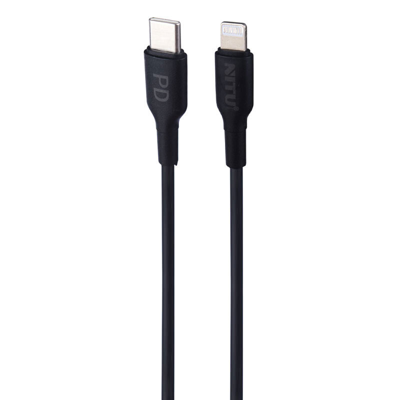 شارژر فندکی فست شارژ Nitu NDC14 3A QC3.0 PD 25W + کابل تبدیل آیفونی
