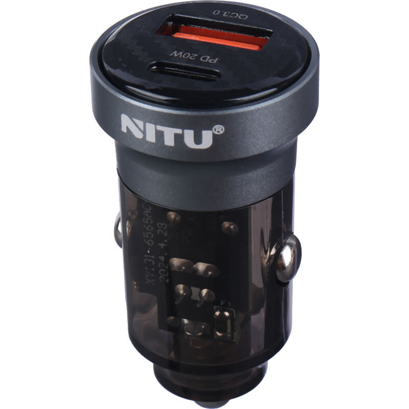 شارژر فندکی فست شارژ Nitu NDC34 3A QC3.0 PD 20W + کابل تایپ سی
