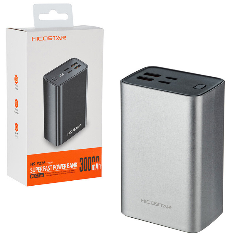 پاور بانک فست شارژ هایکو استار HS-P226 PD 22.5W ظرفیت 30000 میلی آمپر ساعت