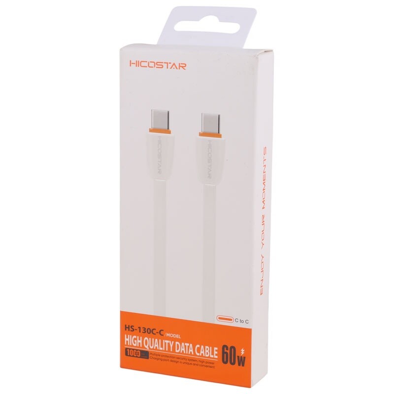 کابل تبدیل فست شارژ Hicostar HS-130C-C Type-C To Type-C PD 60W 1m