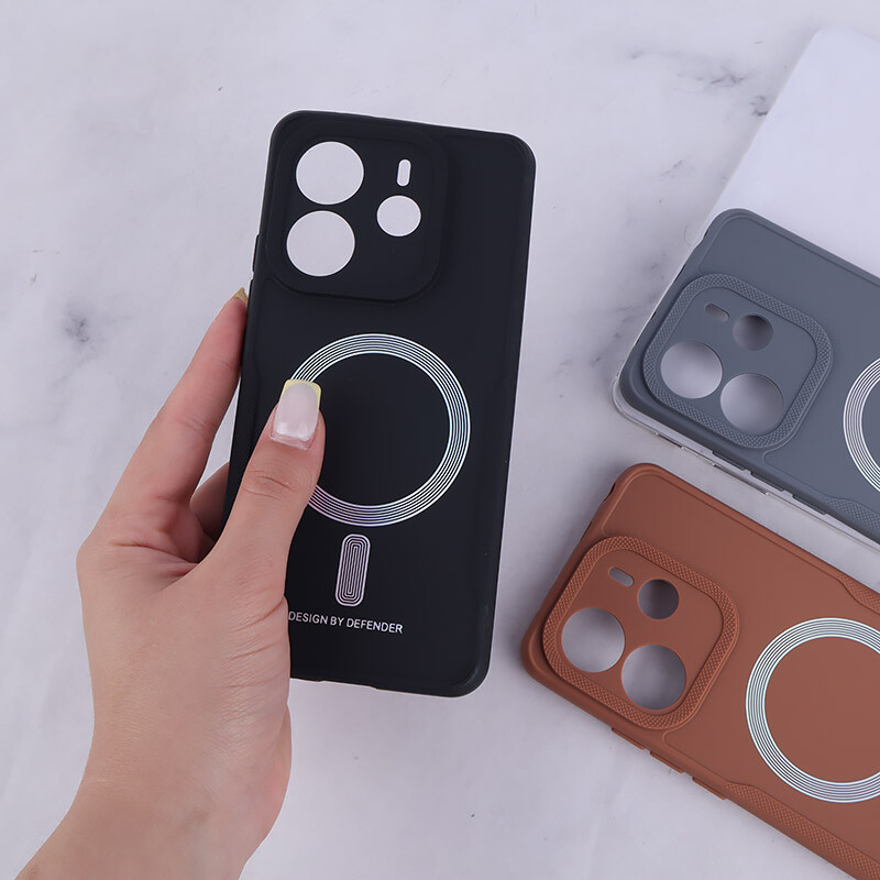 قاب ژله ای Design By Defender شیائومی Redmi Note 14 طرح مگ سیف محافظ لنزدار