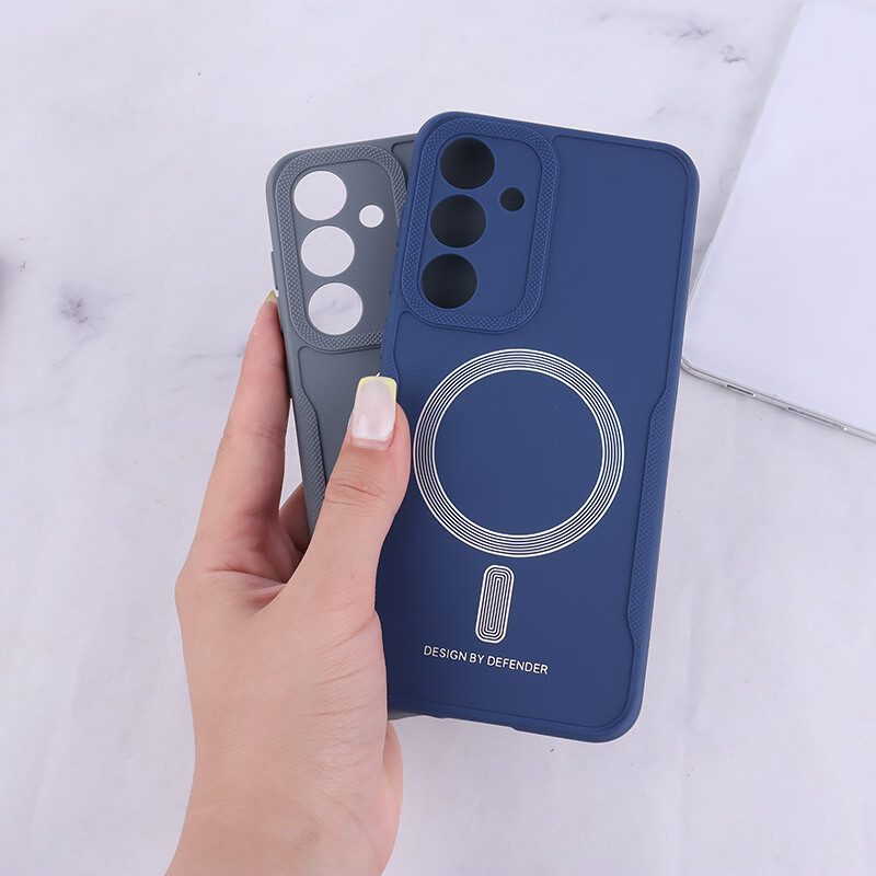 قاب ژله ای Design By Defender سامسونگ Galaxy S24 FE طرح مگ سیف محافظ لنزدار
