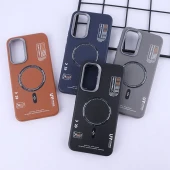 قاب چرمی ژله ای Leather سامسونگ Galaxy A54 طرح مگ سیف