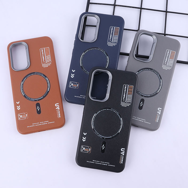 قاب چرمی ژله ای Leather سامسونگ Galaxy A54 طرح مگ سیف