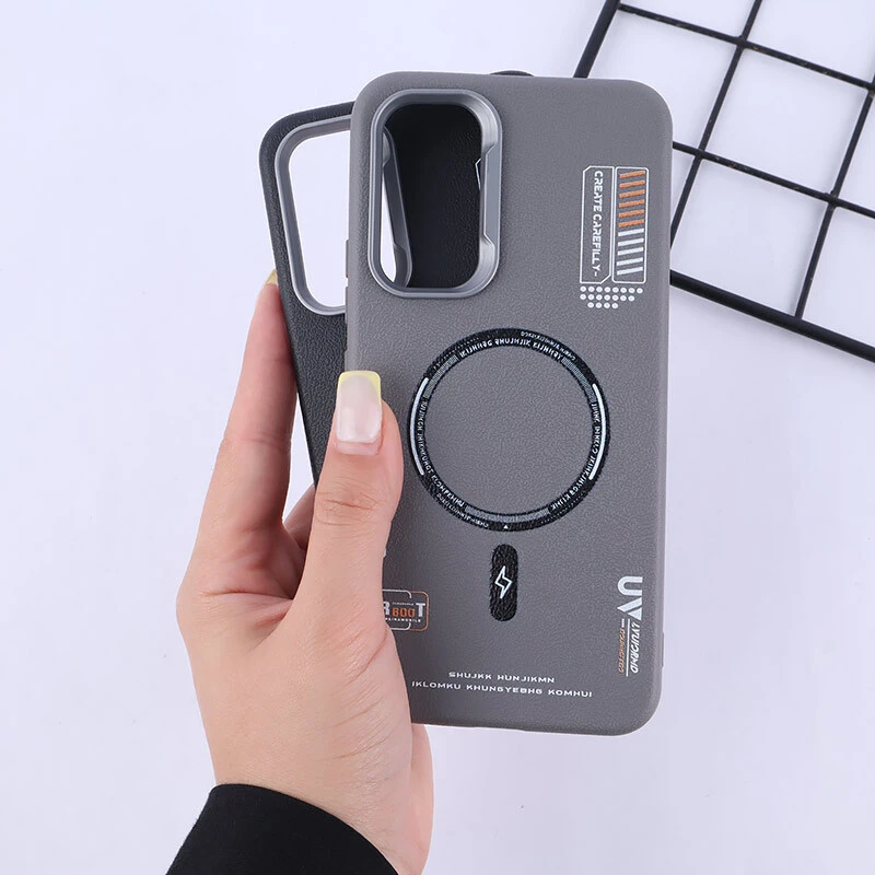 قاب چرمی ژله ای Leather سامسونگ Galaxy A54 طرح مگ سیف