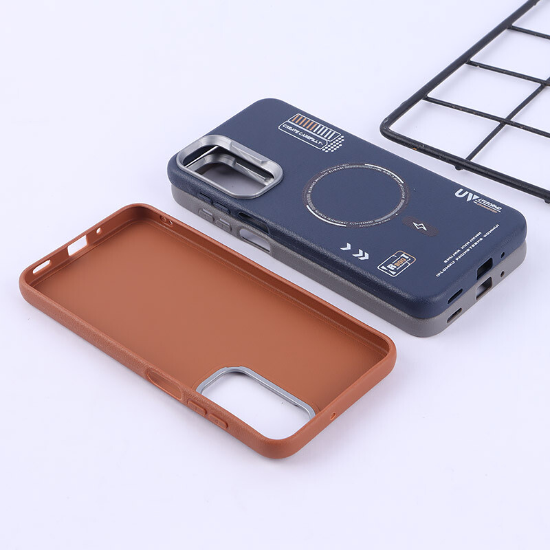 قاب چرمی ژله ای Leather سامسونگ Galaxy A16 4G / A16 5G طرح مگ سیف