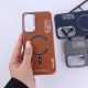 قاب چرمی ژله ای Leather سامسونگ Galaxy A16 4G / A16 5G طرح مگ سیف