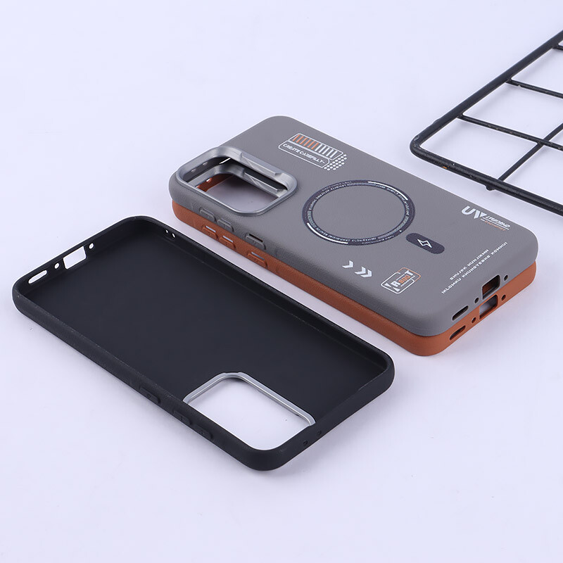 قاب چرمی ژله ای Leather سامسونگ Galaxy A56 طرح مگ سیف
