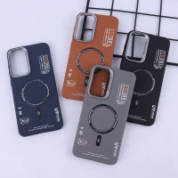 قاب چرمی ژله ای Leather سامسونگ Galaxy A56 طرح مگ سیف