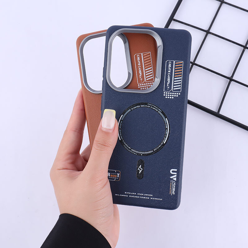 قاب چرمی ژله ای Leather شیائومی Redmi Note 13 Pro 4G طرح مگ سیف