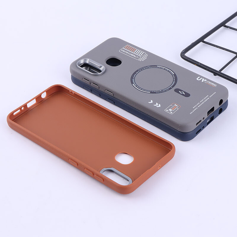 قاب چرمی ژله ای Leather سامسونگ Galaxy A20 / A30 طرح مگ سیف