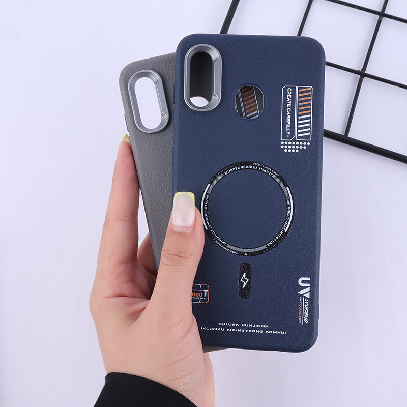 قاب چرمی ژله ای Leather سامسونگ Galaxy A20 / A30 طرح مگ سیف