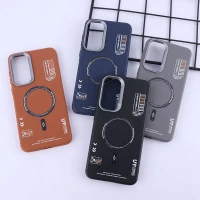 قاب چرمی ژله ای Leather سامسونگ Galaxy A55 طرح مگ سیف