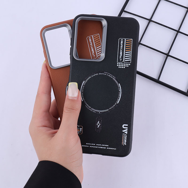 قاب چرمی ژله ای Leather سامسونگ Galaxy A26 طرح مگ سیف