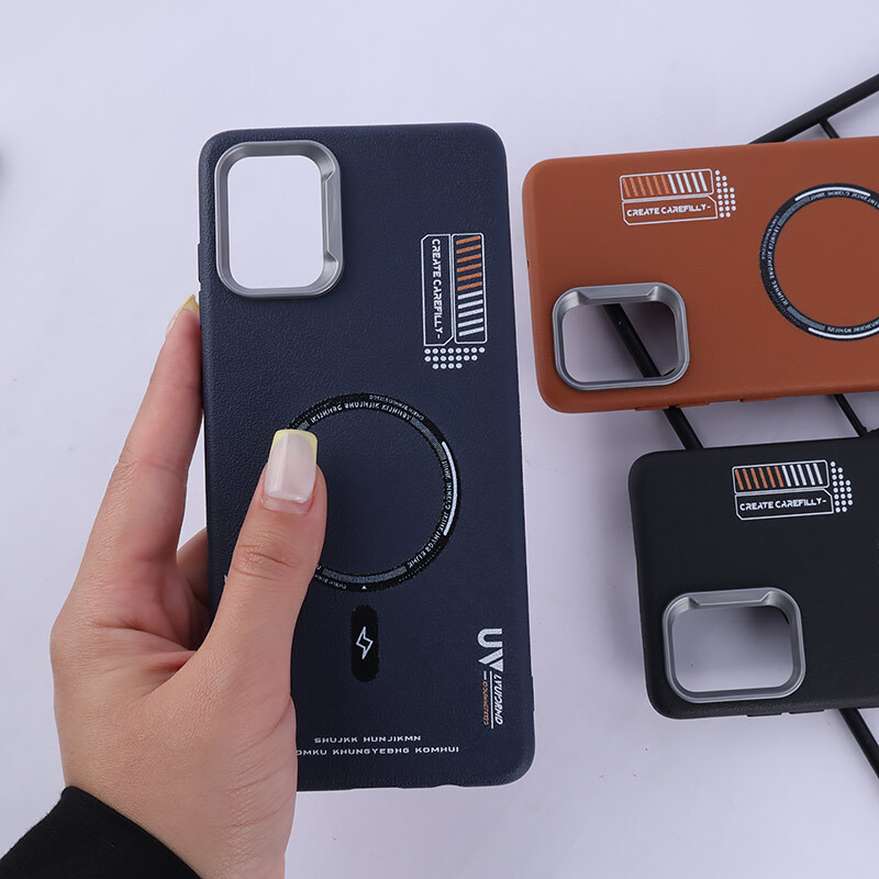 قاب چرمی ژله ای Leather سامسونگ Galaxy A71 طرح مگ سیف
