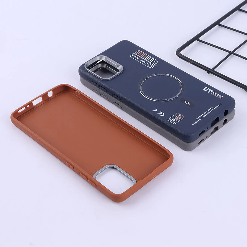 قاب چرمی ژله ای Leather سامسونگ Galaxy A71 طرح مگ سیف