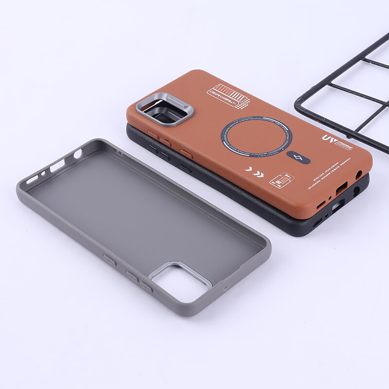 قاب چرمی ژله ای Leather سامسونگ Galaxy A31 طرح مگ سیف