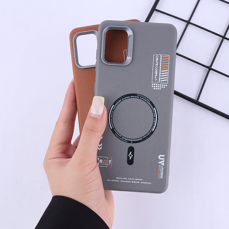 قاب چرمی ژله ای Leather سامسونگ Galaxy A31 طرح مگ سیف