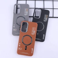 قاب چرمی ژله ای Leather سامسونگ Galaxy A25 طرح مگ سیف