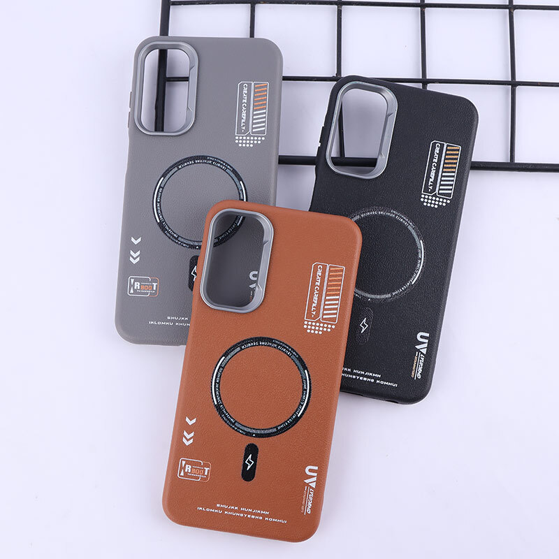 قاب چرمی ژله ای Leather سامسونگ Galaxy A25 طرح مگ سیف