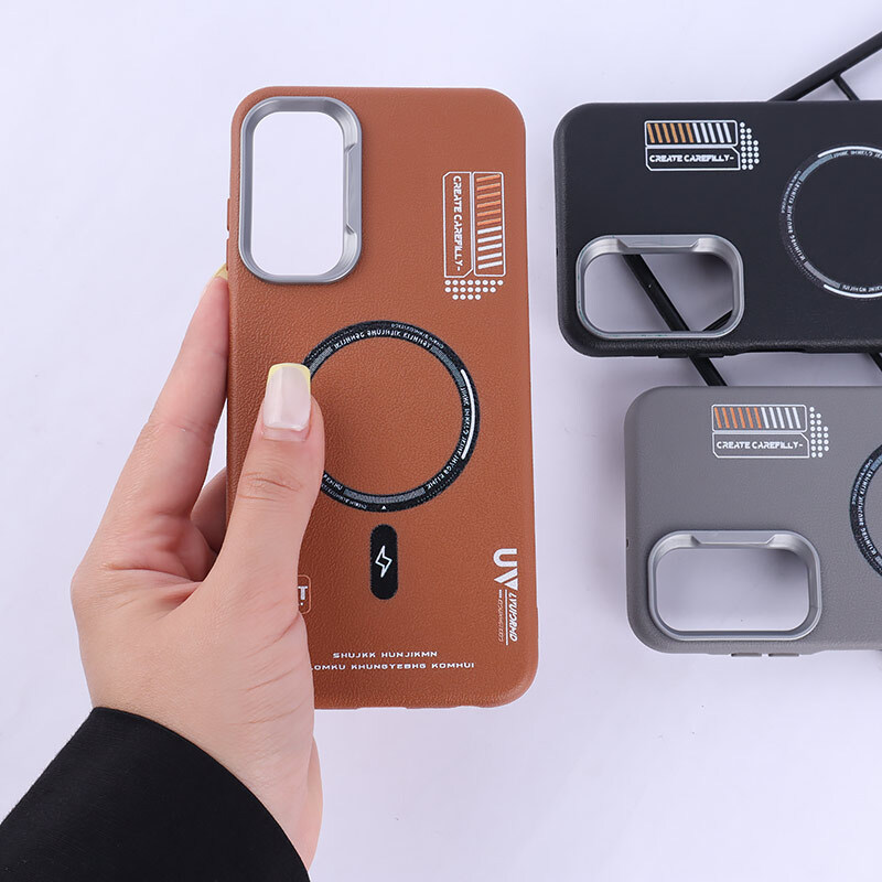 قاب چرمی ژله ای Leather سامسونگ Galaxy A25 طرح مگ سیف