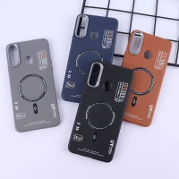 قاب چرمی ژله ای Leather سامسونگ Galaxy A20s طرح مگ سیف