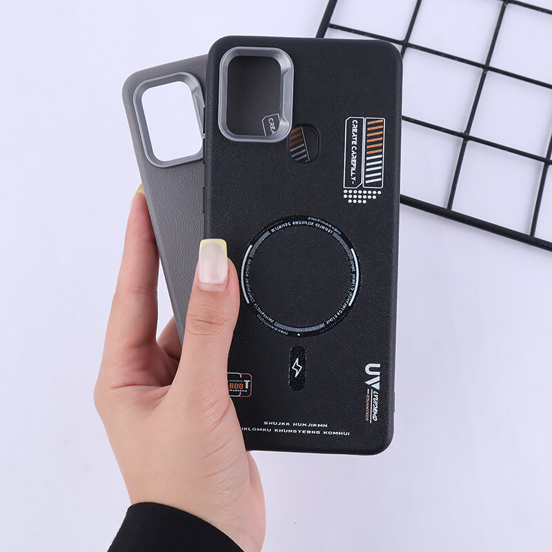 قاب چرمی ژله ای Leather سامسونگ Galaxy A21s طرح مگ سیف