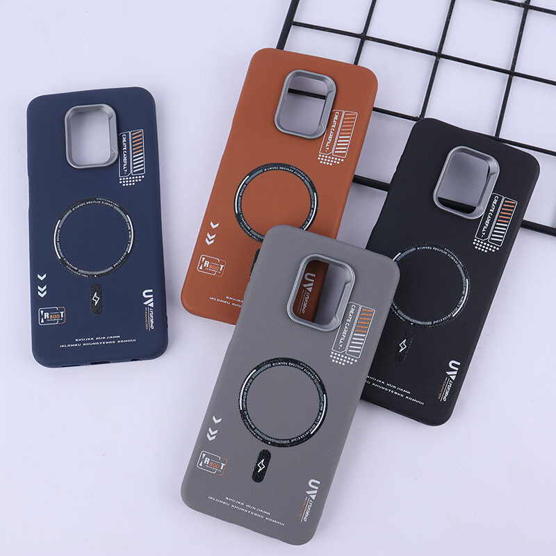 قاب چرمی ژله ای Leather شیائومی Redmi Note 9s / Note 9 Pro / Note 10 Lite طرح مگ سیف