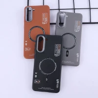 قاب چرمی ژله ای Leather سامسونگ Galaxy S21 FE 5G طرح مگ سیف